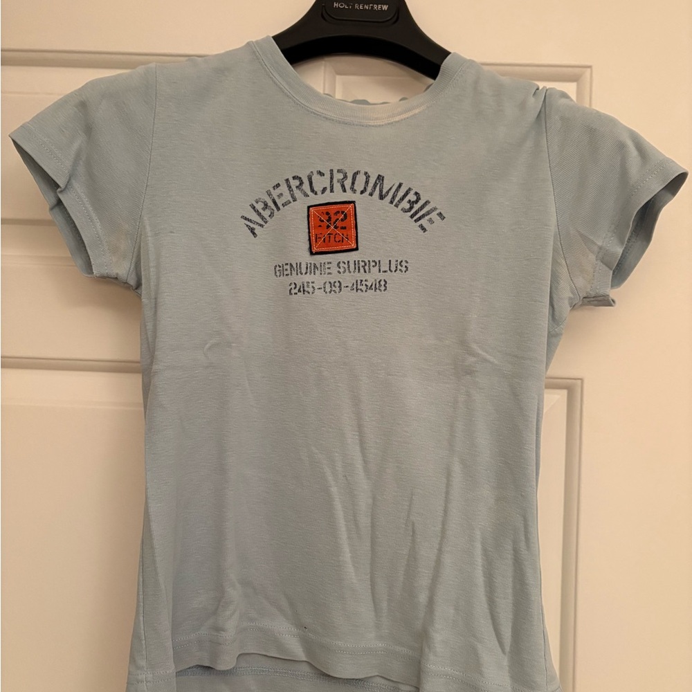 Abercrombie & Fitch Sky Blue Cotton Tee